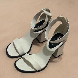 H&M Chic White Block Heels